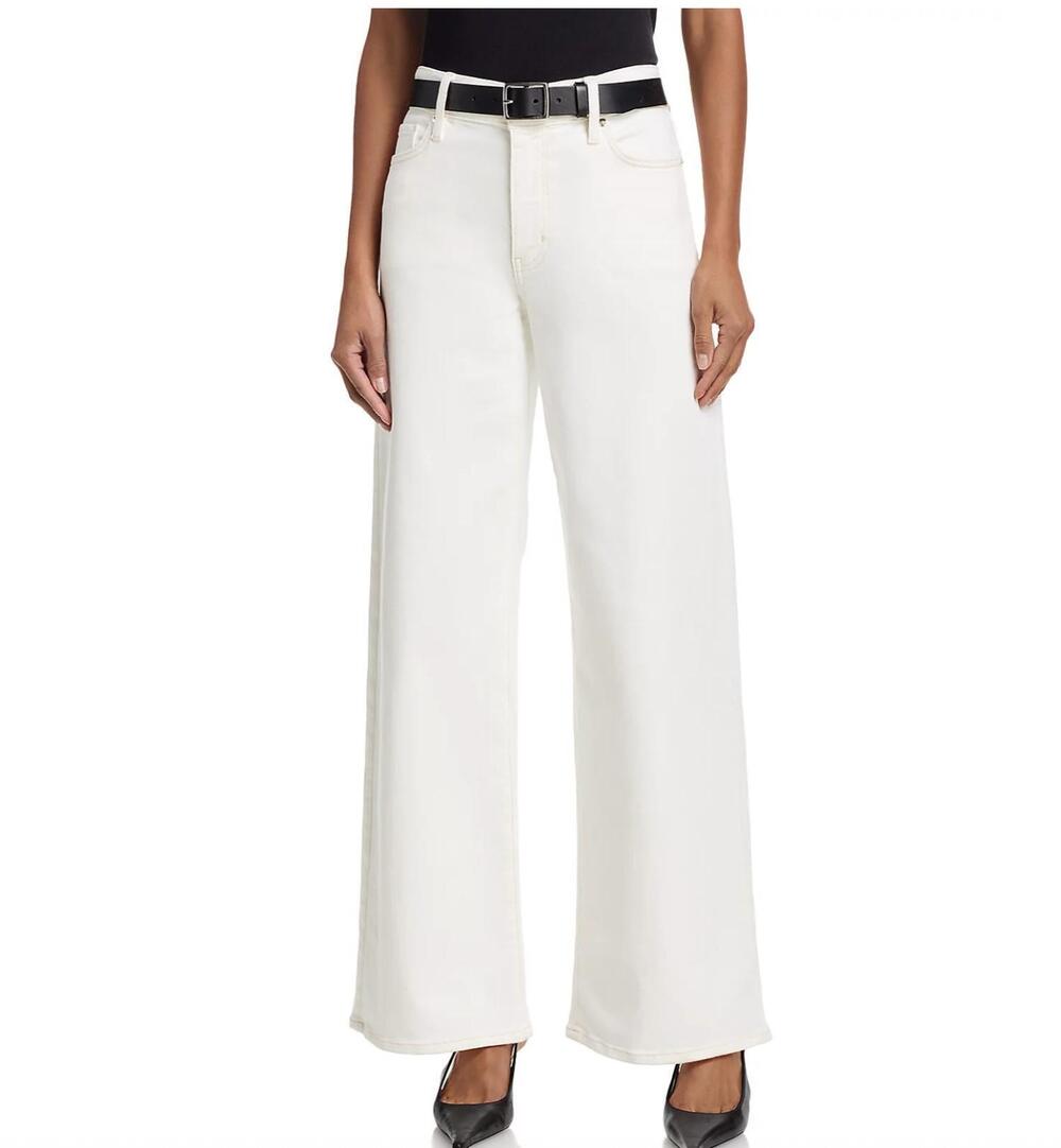 NEW FRAME le slim palazzo jean in off white